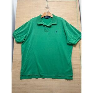 Polo Ralph Lauren Green Short Sleeve‎ Collared Polo Shirt Mens Size L